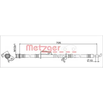 Flexible de frein avant droit METZGER 4111012
