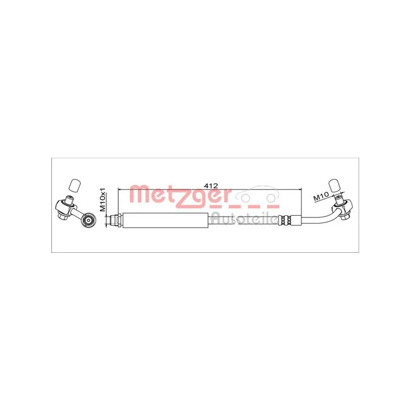 Flexible de frein arrière gauche METZGER 4111348