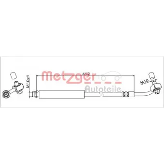Flexible de frein arrière droit METZGER 4111356