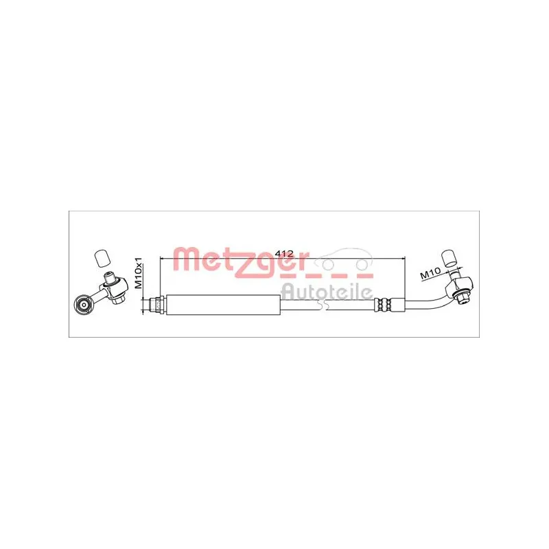 Flexible de frein arrière droit METZGER 4111356