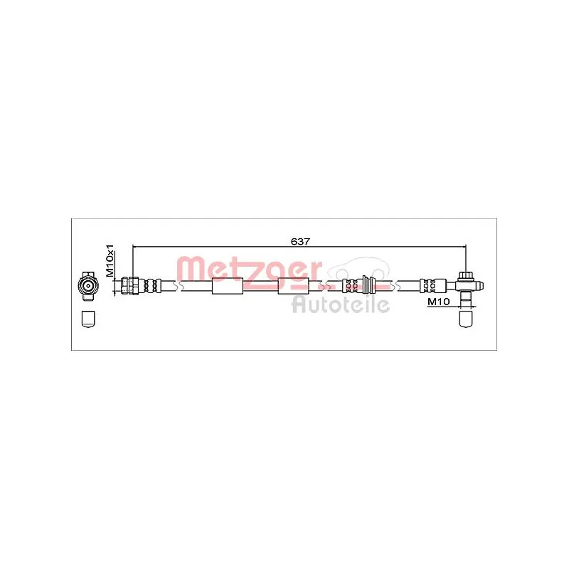 Flexible de frein METZGER 4111475
