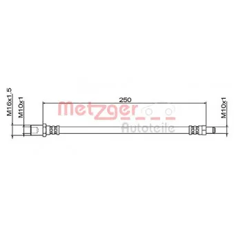 Flexible de frein METZGER 4111496