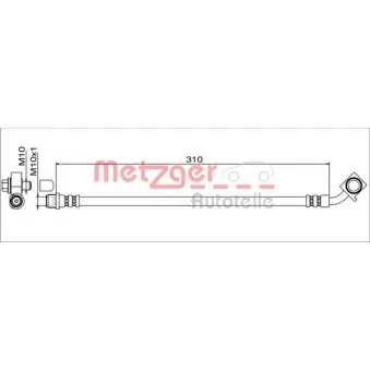 Flexible de frein avant droit METZGER 4111551