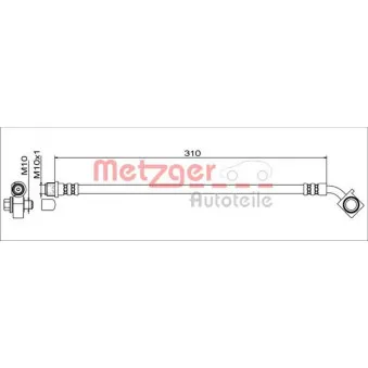 Flexible de frein avant gauche METZGER 4111552