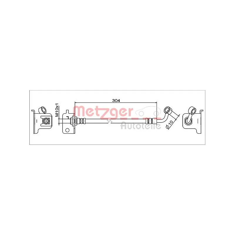 Flexible de frein avant gauche METZGER 4111567