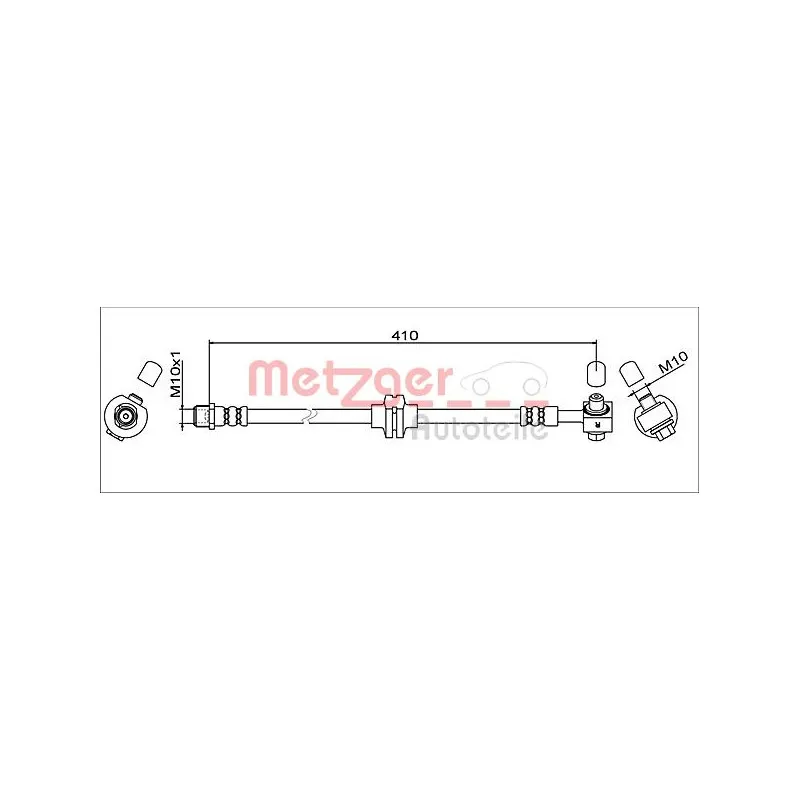 Flexible de frein avant droit METZGER 4111608