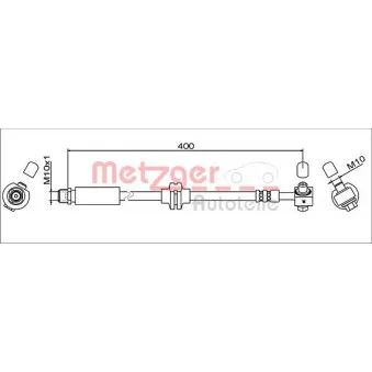 Flexible de frein avant droit METZGER 4111622