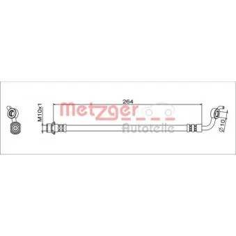 Flexible de frein arrière droit METZGER 4111660