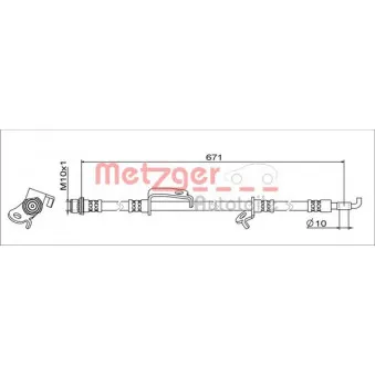 Flexible de frein avant gauche METZGER 4111685