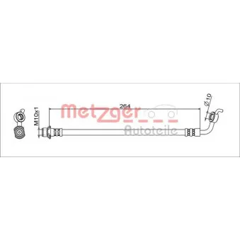 Flexible de frein arrière gauche METZGER 4111719
