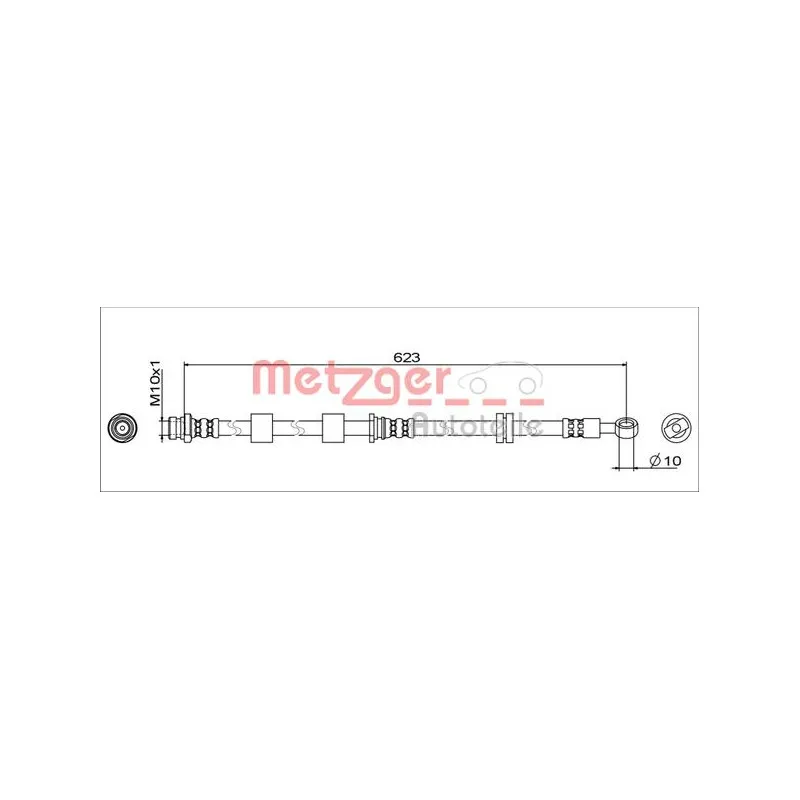 Flexible de frein avant droit METZGER 4111742