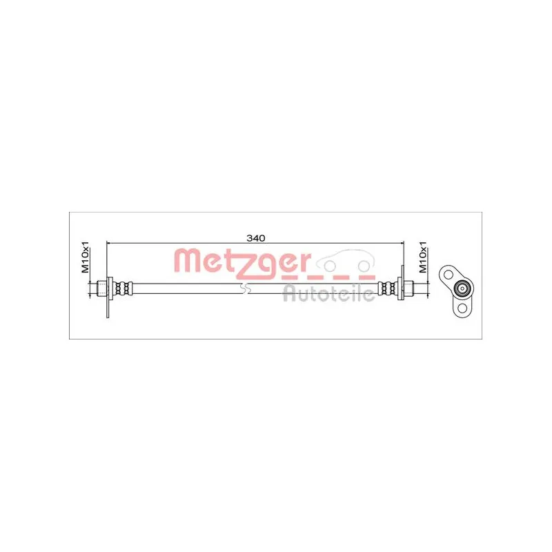 Flexible de frein arrière droit METZGER 4111745