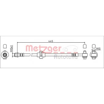 Flexible de frein avant gauche METZGER 4111924