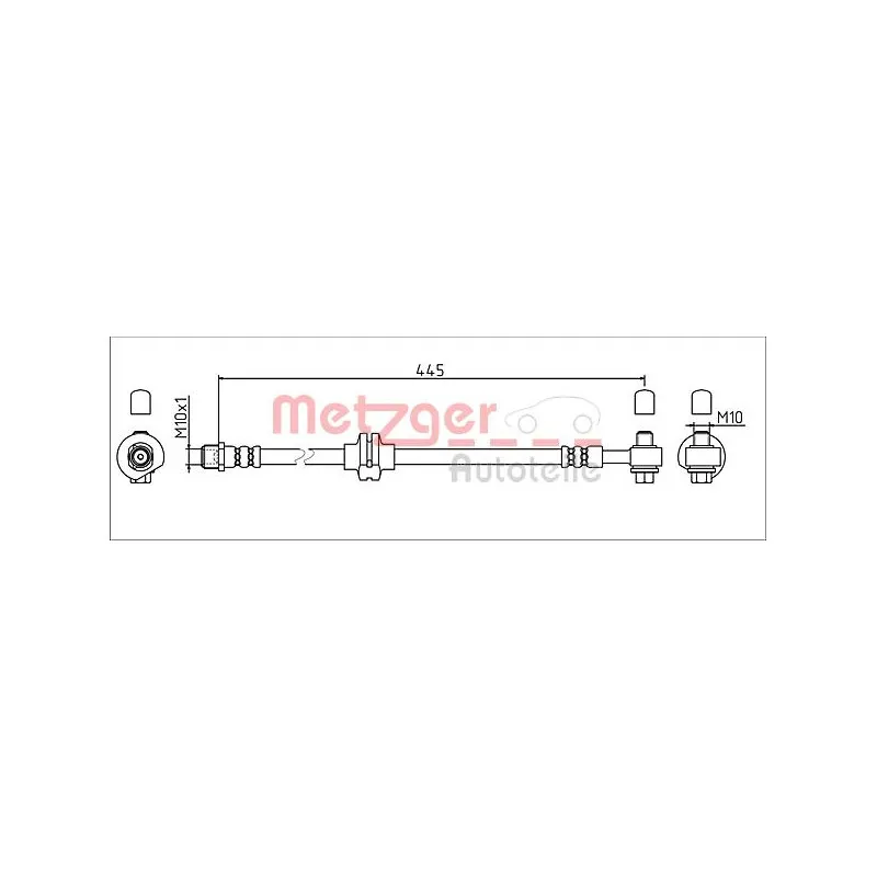 Flexible de frein avant gauche METZGER 4111924