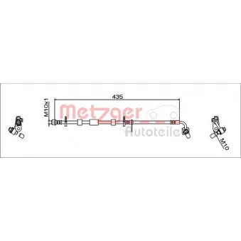 Flexible de frein avant gauche METZGER 4111928