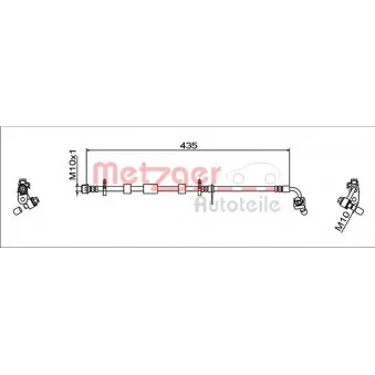 Flexible de frein avant droit METZGER 4111929