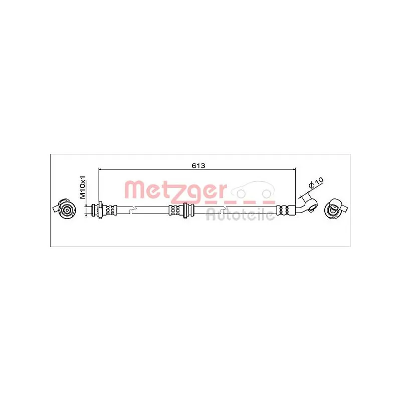 Flexible de frein avant droit METZGER 4111946