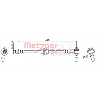 Flexible de frein avant droit METZGER 4111952