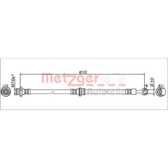 Flexible de frein avant droit METZGER 4111960