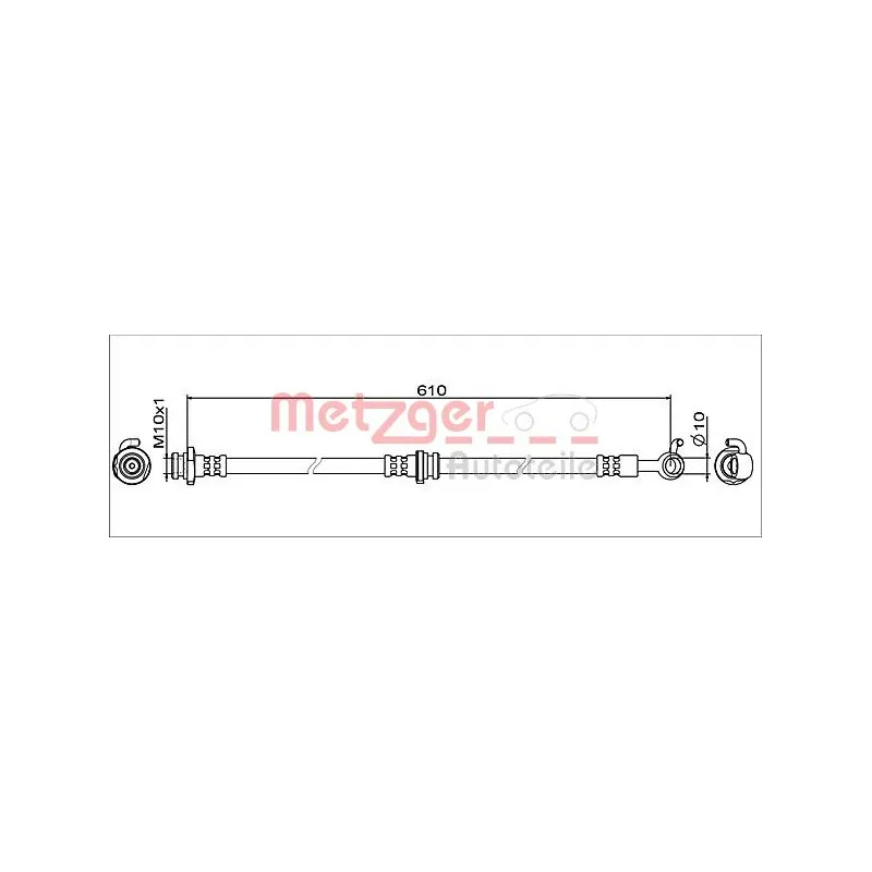 Flexible de frein avant droit METZGER 4111960