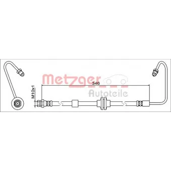 Flexible de frein arrière gauche METZGER 4119371
