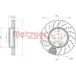 Jeu de 2 disques de frein avant METZGER 6110735 - Visuel 3