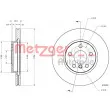 Jeu de 2 disques de frein avant METZGER 6110762 - Visuel 1