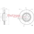 Jeu de 2 disques de frein avant METZGER 6110764 - Visuel 3