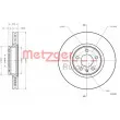 Jeu de 2 disques de frein avant METZGER 6110765 - Visuel 1