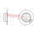 Jeu de 2 disques de frein arrière METZGER 6110769 - Visuel 3