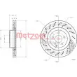 Jeu de 2 disques de frein avant METZGER 6110771 - Visuel 1