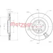 Jeu de 2 disques de frein arrière METZGER 6110772 - Visuel 1