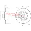 Jeu de 2 disques de frein arrière METZGER 6110773 - Visuel 3