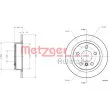 Jeu de 2 disques de frein arrière METZGER 6110774 - Visuel 1