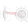 Jeu de 2 disques de frein arrière METZGER 6110778 - Visuel 2