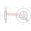 Jeu de 2 disques de frein avant METZGER 6110780 - Visuel 2
