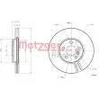 Jeu de 2 disques de frein avant METZGER 6110784 - Visuel 3