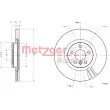 Jeu de 2 disques de frein avant METZGER 6110785 - Visuel 2