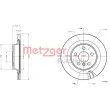 Jeu de 2 disques de frein arrière METZGER 6110786 - Visuel 3