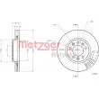 Jeu de 2 disques de frein avant METZGER 6110788 - Visuel 3