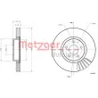 Jeu de 2 disques de frein avant METZGER 6110789 - Visuel 2