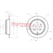 Jeu de 2 disques de frein arrière METZGER 6110791 - Visuel 2