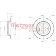 Jeu de 2 disques de frein arrière METZGER 6110792 - Visuel 3