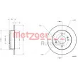 Jeu de 2 disques de frein arrière METZGER 6110793 - Visuel 2
