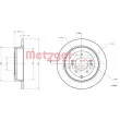 Jeu de 2 disques de frein arrière METZGER 6110796 - Visuel 2