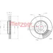 Jeu de 2 disques de frein avant METZGER 6110802 - Visuel 2