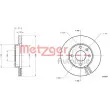 Jeu de 2 disques de frein avant METZGER 6110805 - Visuel 2