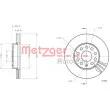 Jeu de 2 disques de frein avant METZGER 6110809 - Visuel 2