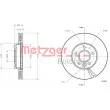 Jeu de 2 disques de frein avant METZGER 6110811 - Visuel 3