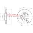 Jeu de 2 disques de frein avant METZGER 6110812 - Visuel 3
